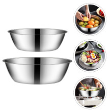 Lot de 2 bols mélangeurs en acier inoxydable 30 cm