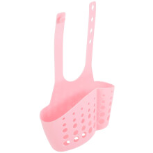 Rosa svampholder i plast med ventilert design