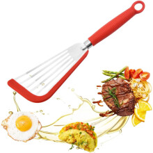 Spatola antiaderente in silicone resistente al calore, colore rosso