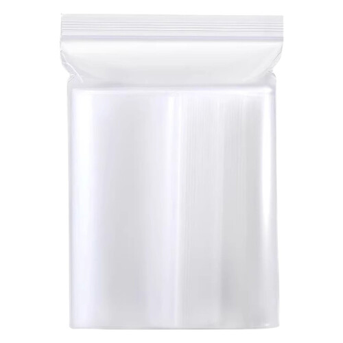 Pungi PE transparente cu fermoar, groase, 100 buc.