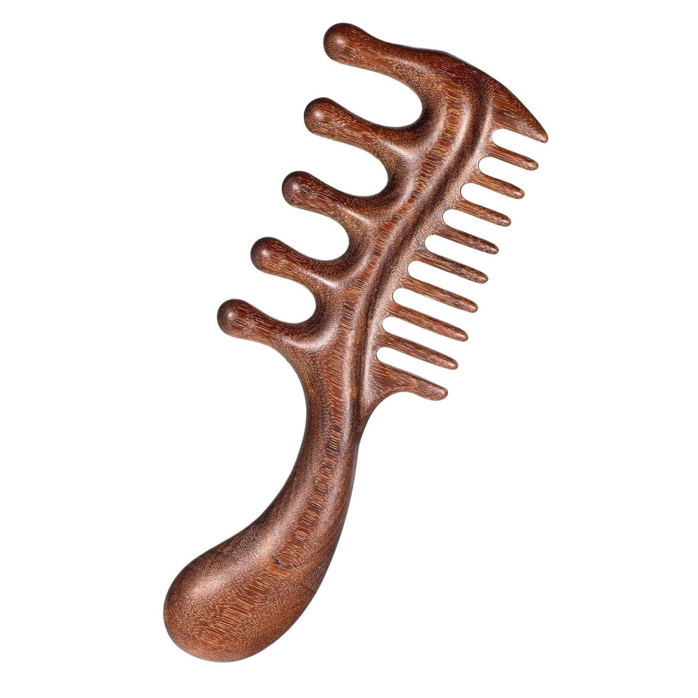 Sandalwood Scalp Massage Comb with Wide Teeth
