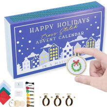 Kit de calendrier de l'Avent au point de croix de Noël - 24Projects