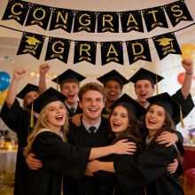 Graduation Banner with Doctor's Cap Design