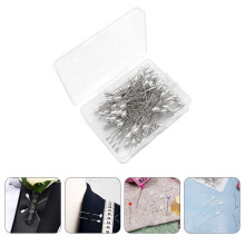 White Sewing Pins with Creative Flat Heads – 1 Set