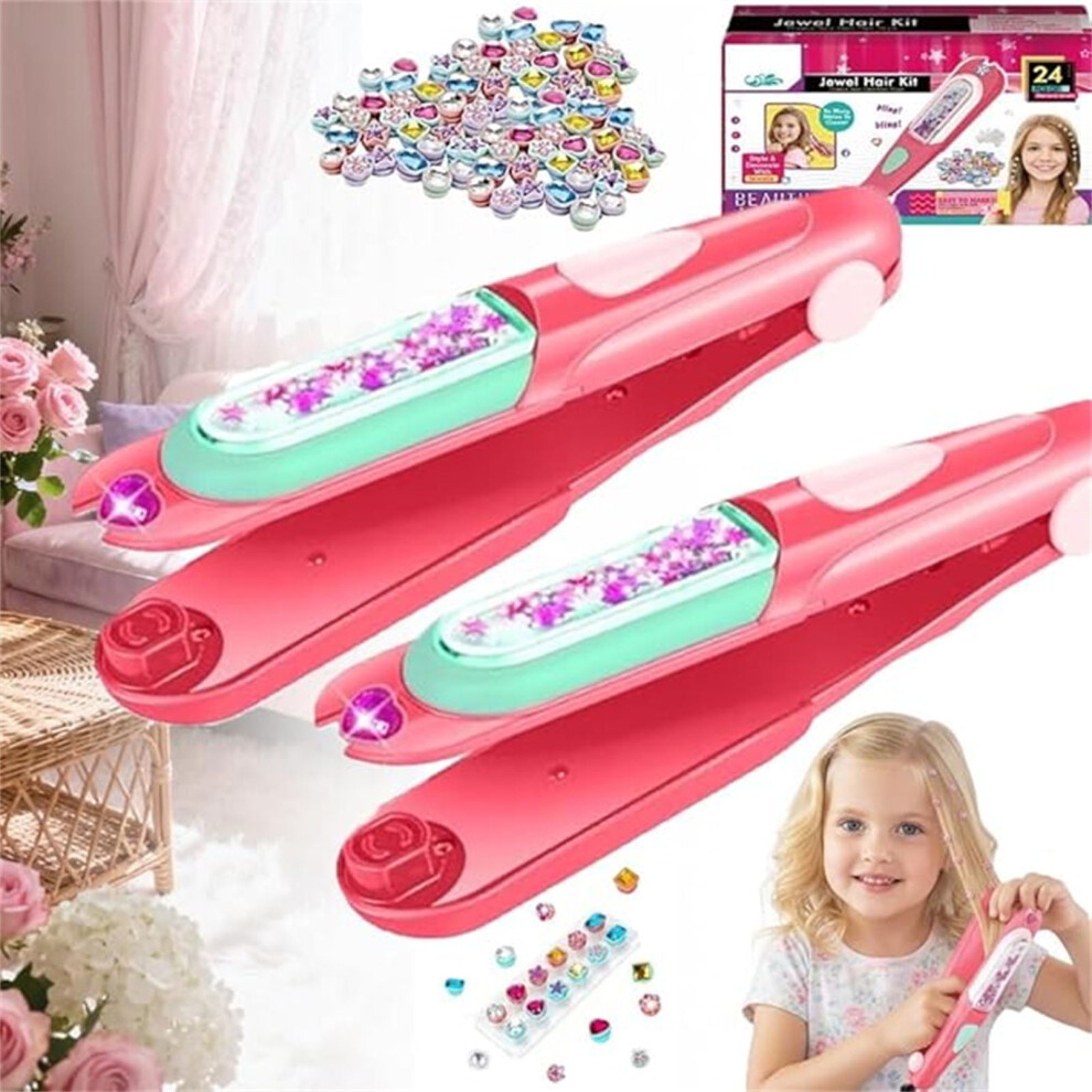 Hair Braiding Tool with Beads and Gems for Kids