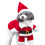 Julemandskostume til hunde, rødt polyester-julekostume til hunde, 1
