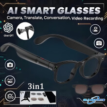 Smart Glasses with AI Translation, 1080P Video & 30hr