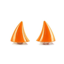 Cornes de diable rouges décoratives pour voiture, ventouses, 1 paire