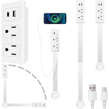 Multipresa girevole con porte USB-A, USB-C e 2 porte CA.