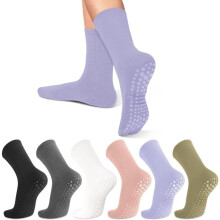 Pilates sokken voor dames, katoen, antislip, 6 paar