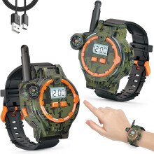 Walkie talkie ricaricabili per bambini con torcia (confezione da 2)