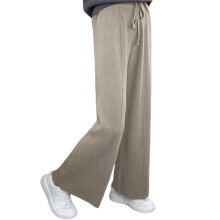 Damen-Cordhose, hochgeschnitten, doppelt geknöpft, weit