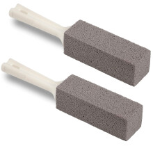Bloc WC avec poignée, gris, lot de 2