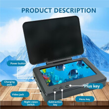 20m Underwater Fishing Camera Portable Fish Camera LED Infrared Night Vision Fish Finder IP68 Waterproof 4.3 Inch