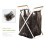 Trash Bag Holder with Wood Handle Portable Kitchen Garbage Sorting Rack Separate Recycling Waste Bin for Camping C 8