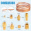 Kit de Tubos para Manômetro de Óleo de 72 Polegadas, Conjunto de Tubo de Cobre com 1/4 Polegadas X1/8 Polegadas NPT, Macho NPT de 1/8 Polegadas 6