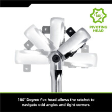 3-Piece Flex- Ratchet Set, 1/4", 3/8", 1/2" Drive Ratchet, 72-Tooth with Quick-Release Reversible Design