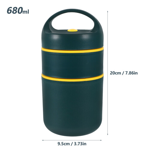 Isolierte Edelstahl-Lunchbox – 2-lagig, 7,86 x 3,73 1