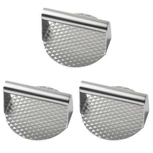 3Stk Grillpress Fleischpresse Burgerformer Antihaft Silber