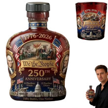 Coffret de carafe à whisky commémoratif du 250e anniversaire des États-Unis