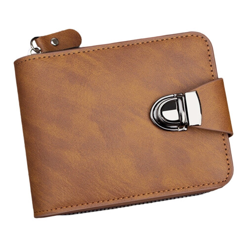 PU Leather Men's Wallet Vintage RFID Blocking 12 Card Slots
