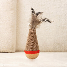 Jouet pour chat Plume et Clochette, manche en bois