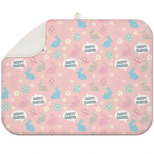 Tapete para secar louça com balões de fala rosa de Páscoa, 45,7 cm x 61 cm (pacote com 2)