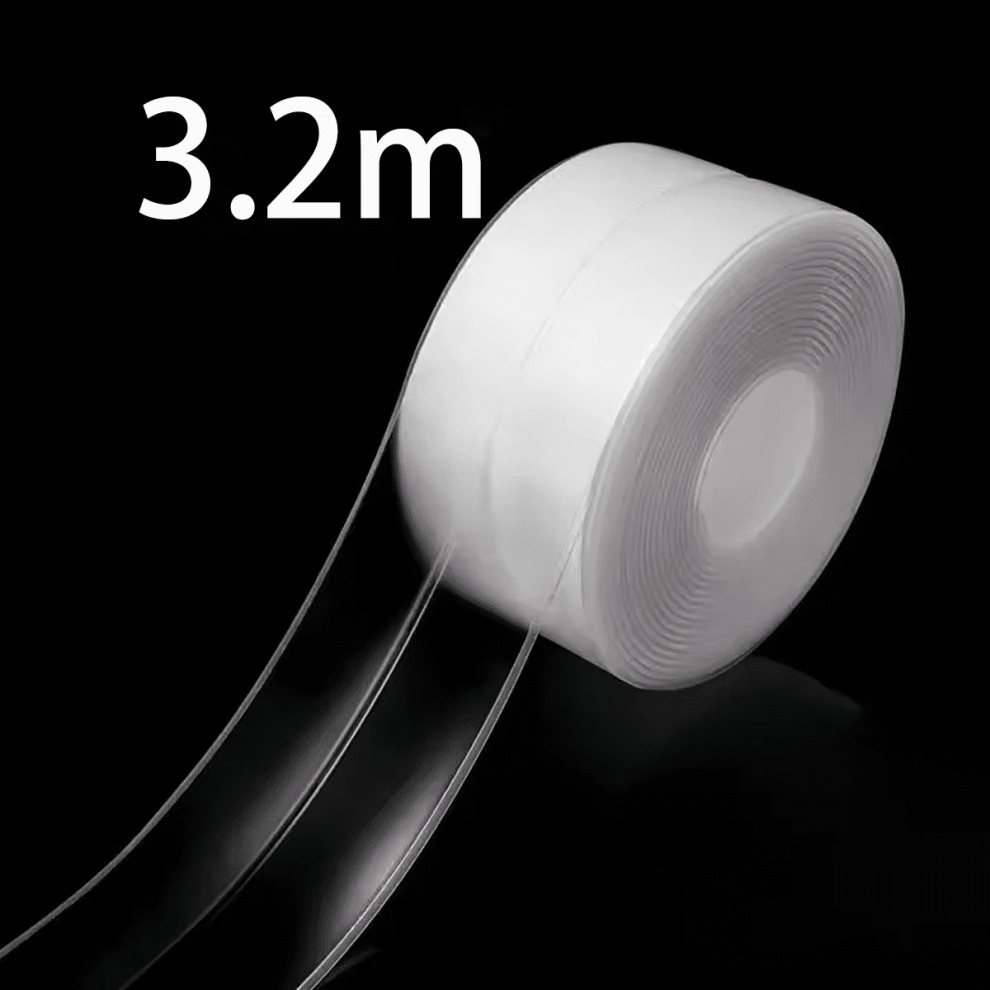 Transparent Acrylic Single-fold Kitchen And Bathroom Waterproof Mildew Stickers Sink Beautiful Stickers(3.2m*3.8cm)