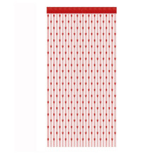Long Embroidered Voile Curtains Decorative Coquettish Sheer Shades Faux Pink Heart Linen Semi Window Decor for Home Party Office