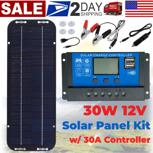 30W 12V zonne-druppellader met 30A controller