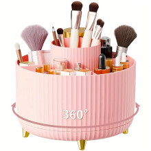 Organisateur de maquillage rotatif Ă 360 avec 5 compartiments