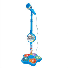 Kids portable karaoke microphone with LED lights and stand