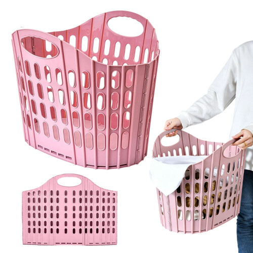Coș de rufe pliabil cu mâner – Plastic, Mare