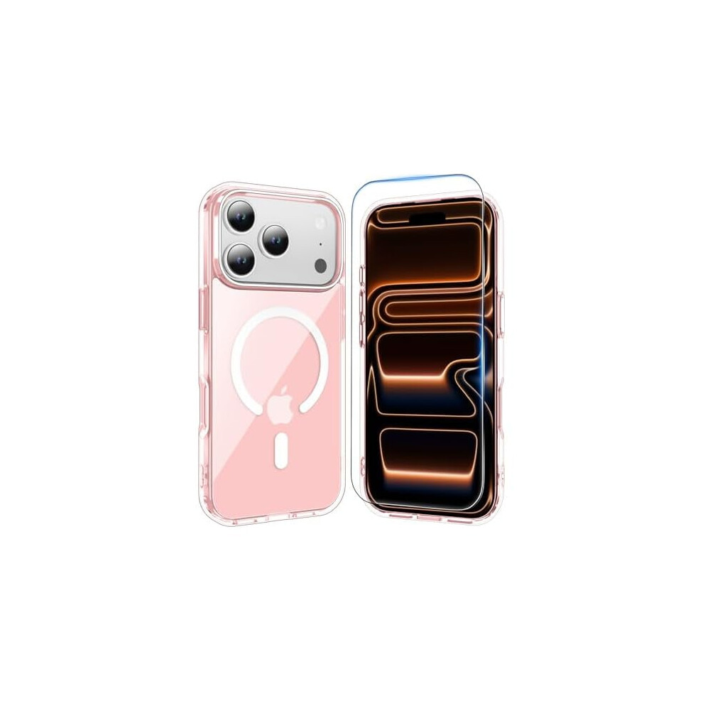 Clear Iphone 17 Pro Max Case With Screen Protector 6.9 Pink 971050157825