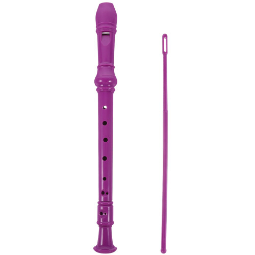 Instrument muzical soprano roz ABS pentru copii, set 1