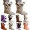 3D-Stricksocken mit Tiermotiven, hellgrau, Unisex, Paar 1