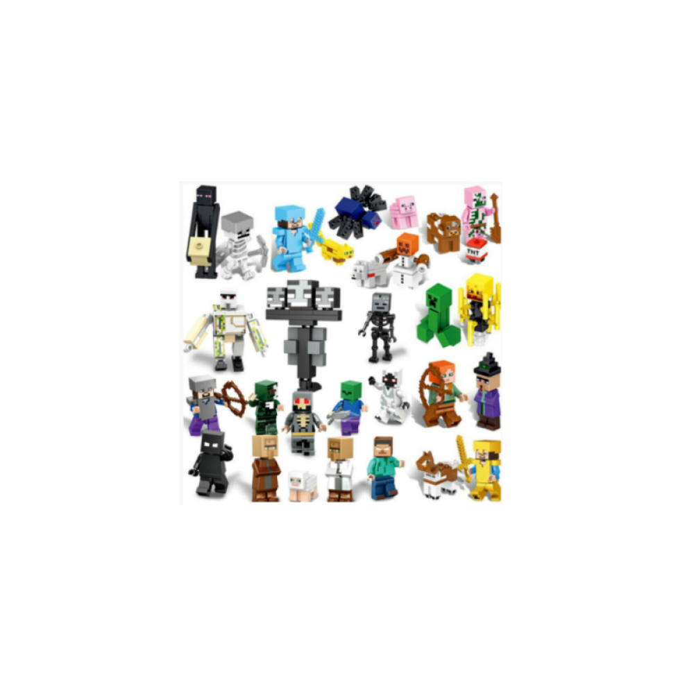 Enekio 29Pcs Minecraft My World Series Figure Fit Lego Building Block