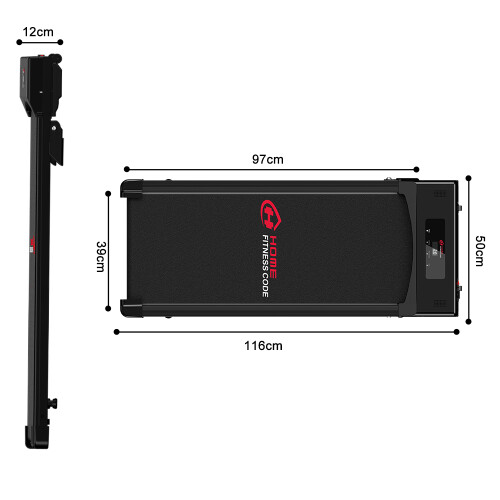 BIGZZIA Tapis de Course,2-en-1 Pliant,Inclinable 5%,10km/h,Noir 1