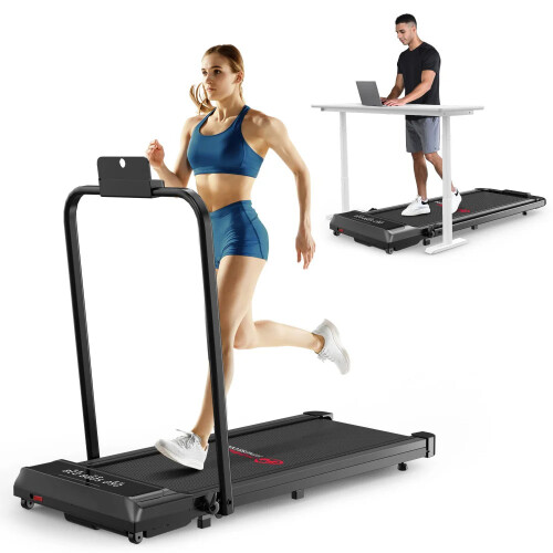 BIGZZIA Tapis de Course,Pliable,Moteur 3.0HP ,Bluetooth,Noir