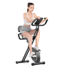 Klappbarer Heimtrainer 4-in-1,8 Magnetwiderständen,Fitness Fahrrad für Zuhause,Schwarz