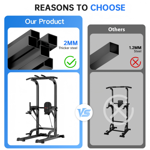 Station Traction Dips,4-en-1,Pliable,272kg,avec Dossier 1
