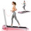 BIGZZIA Tapis de Course,2-en-1 Pliable,6km/h, Télécommande,Rose 1