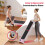 BIGZZIA Tapis de Course,2-en-1 Pliable,6km/h, Télécommande,Rose 7