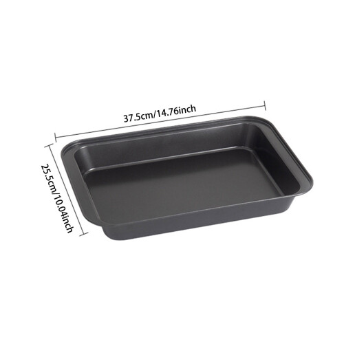 3pcs Nonstick Baking Sheets (37cm), Stackable, Warp-Resistant, Easy-Clean, Black – Compatible with Standard Ovens 2