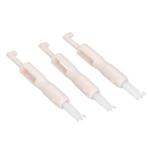 (As show, One size) 3pcs Automatic Plastic Needle Threaders for Household Sewing Machines 1