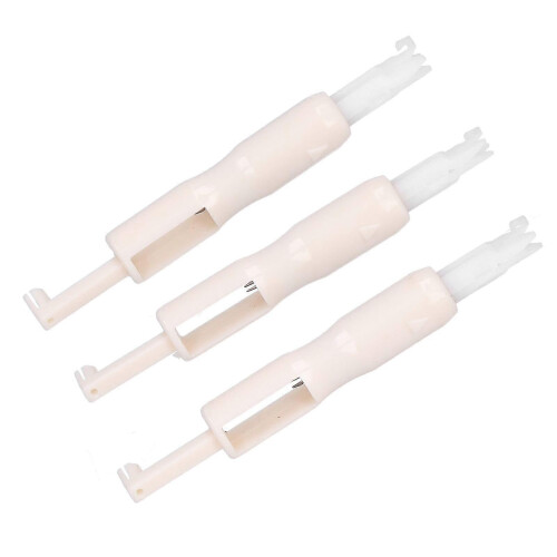 (As show, One size) 3pcs Automatic Plastic Needle Threaders for Household Sewing Machines 2