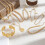 Σετ Χρυσών Κοσμημάτων για Γυναικεία, Επιχρυσωμένα 18Κ, 59 Τεμάχια 4