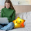 Plyšový vankúš DAMAI LED Twinkle Star modrý 1 ks 4