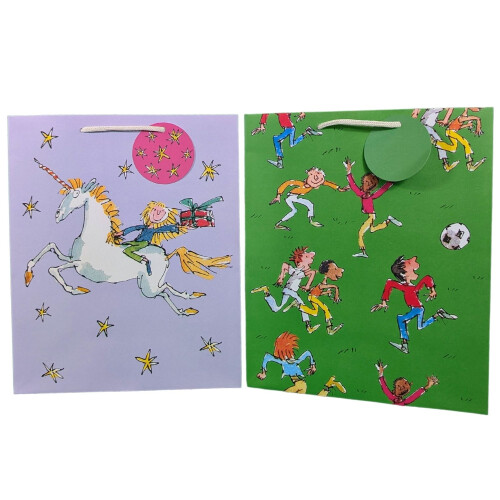 Woodmansterne Quentin Blake Unicorn Large Gift Bag Gift Wrapping Accessory 2