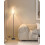 Luminária de chão moderna com interruptor de pé, preta e bege, 164 cm (64,6 polegadas) 2